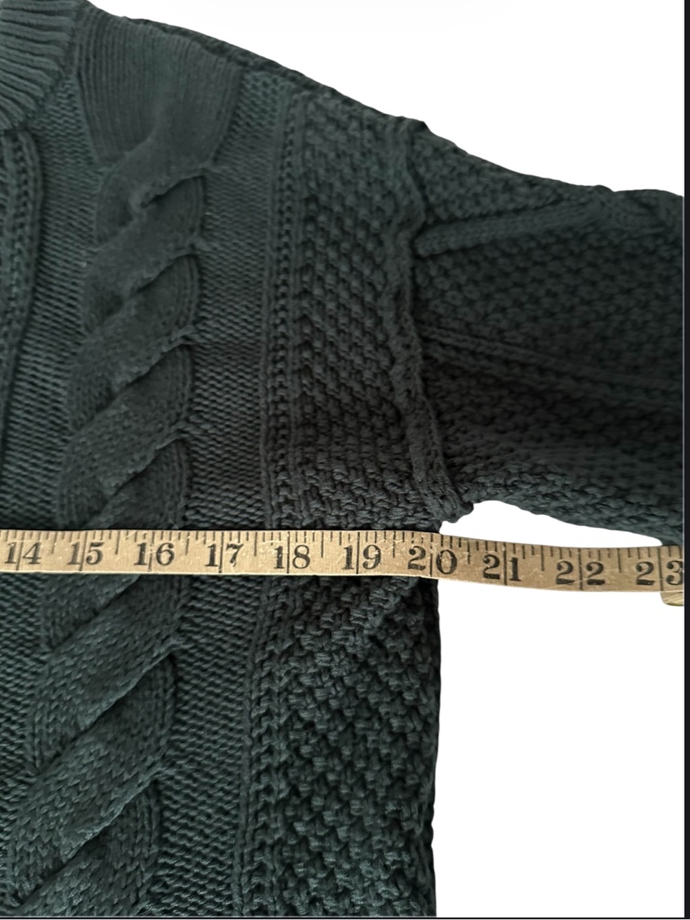 Quince Organic Cotton Cable Knit Cropped
Sweater Dark Spruce NWT S - Picture 10 of 14